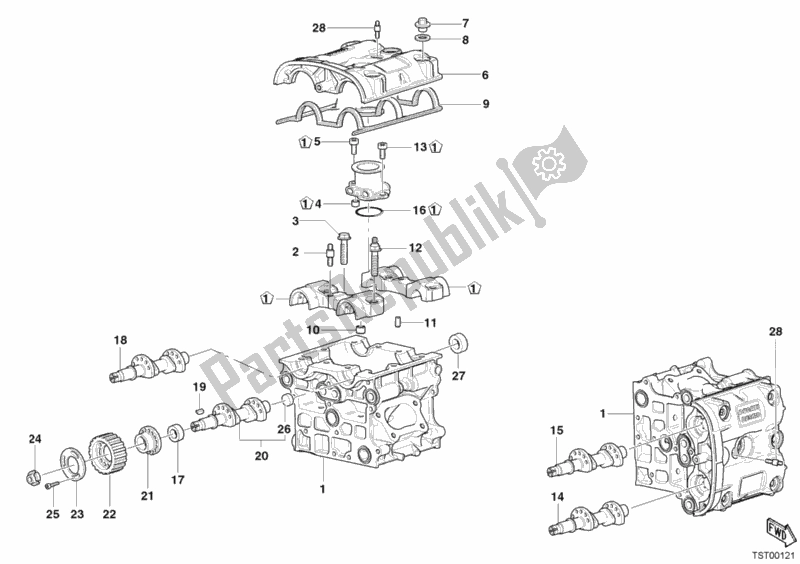 Todas las partes para Cabeza De Cilindro de Ducati Superbike 999 S 2003